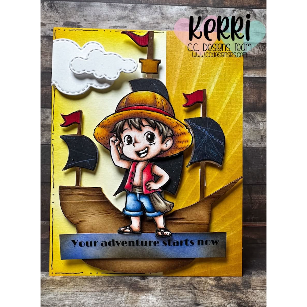 C.C. Designs One Pirate Clear Stamp Set ccd-0426 keri pirate ship