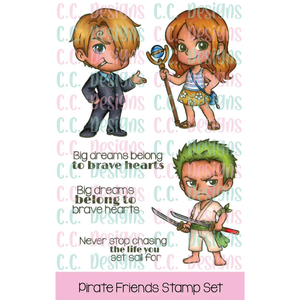 C.C. Designs Pirate Friends Clear Stamp Set ccd-0428