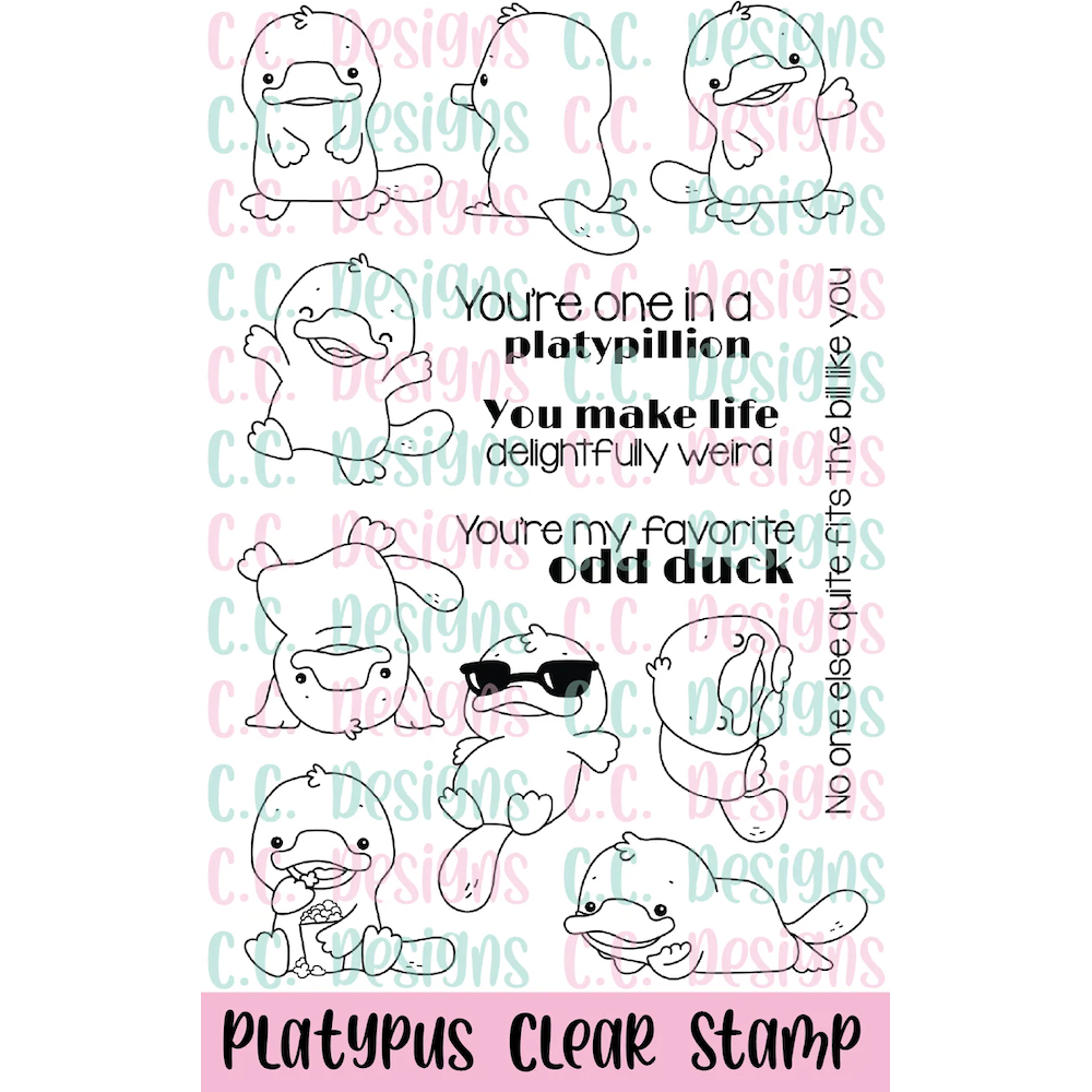 C.C. Designs Platypus Clear Stamp Set ccd-0425