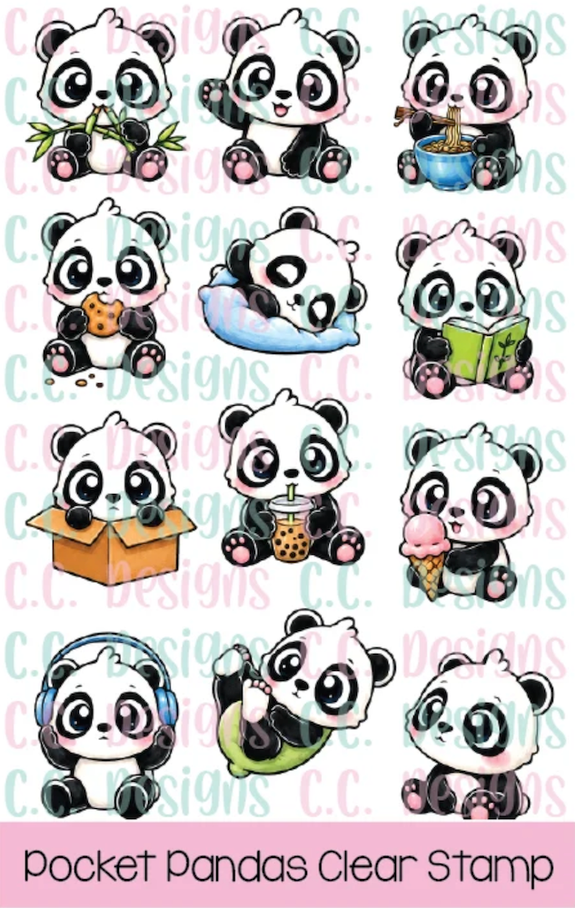 C.C. Designs Pocket Panda Clear Stamp Set ccd-0441
