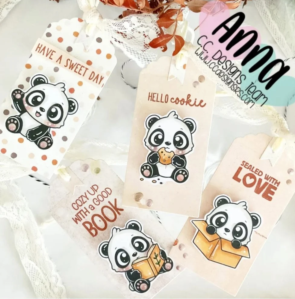 C.C. Designs Pocket Panda Clear Stamp Set ccd-0441 anna