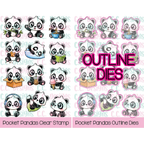 C.C. Designs Pocket Panda Stamps and Dies Bundle