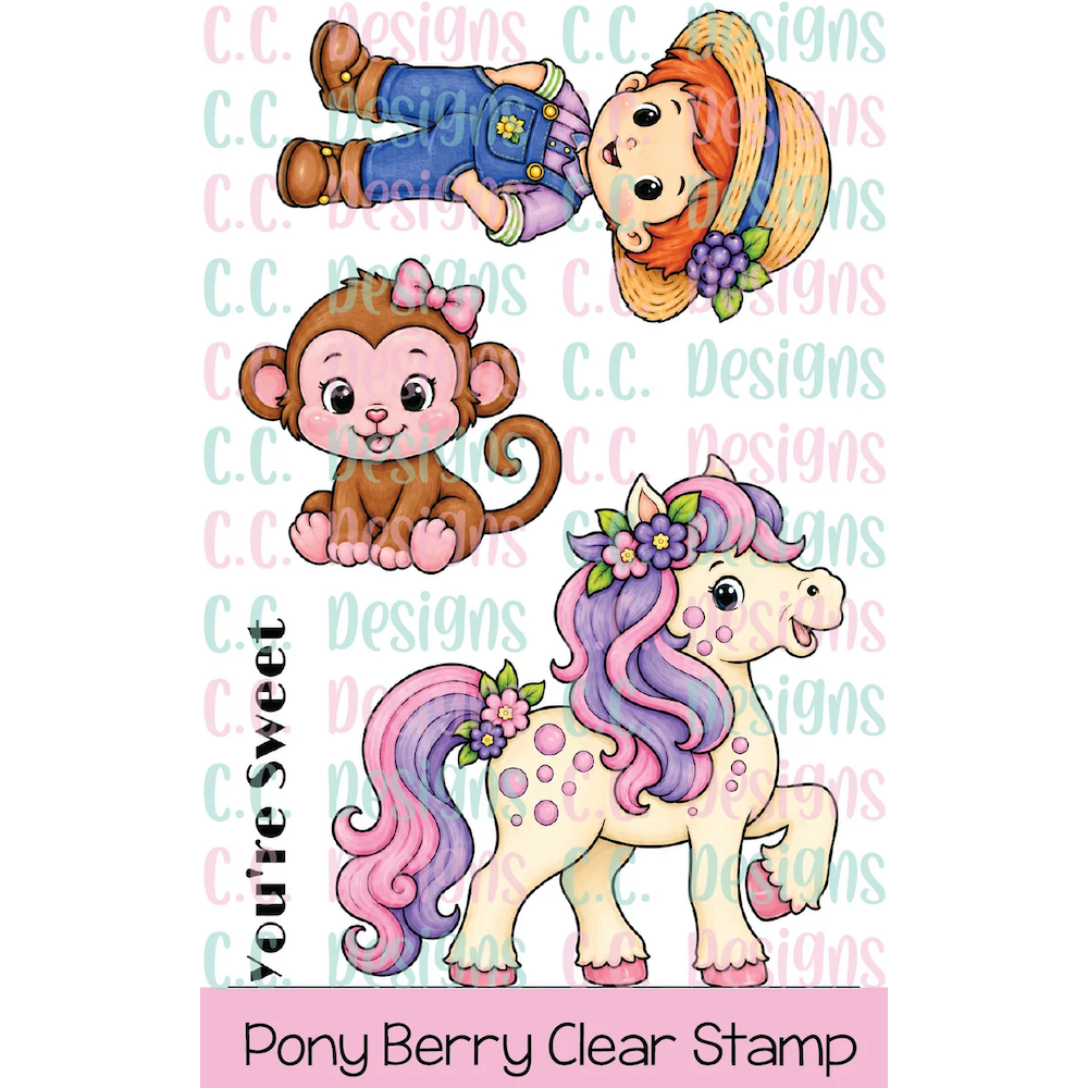 C.C. Designs Pony Berry Clear Stamp Set ccd-0431