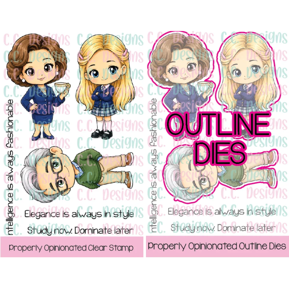 C.C. Designs Properly Opinionated Stamps and Dies Bundle