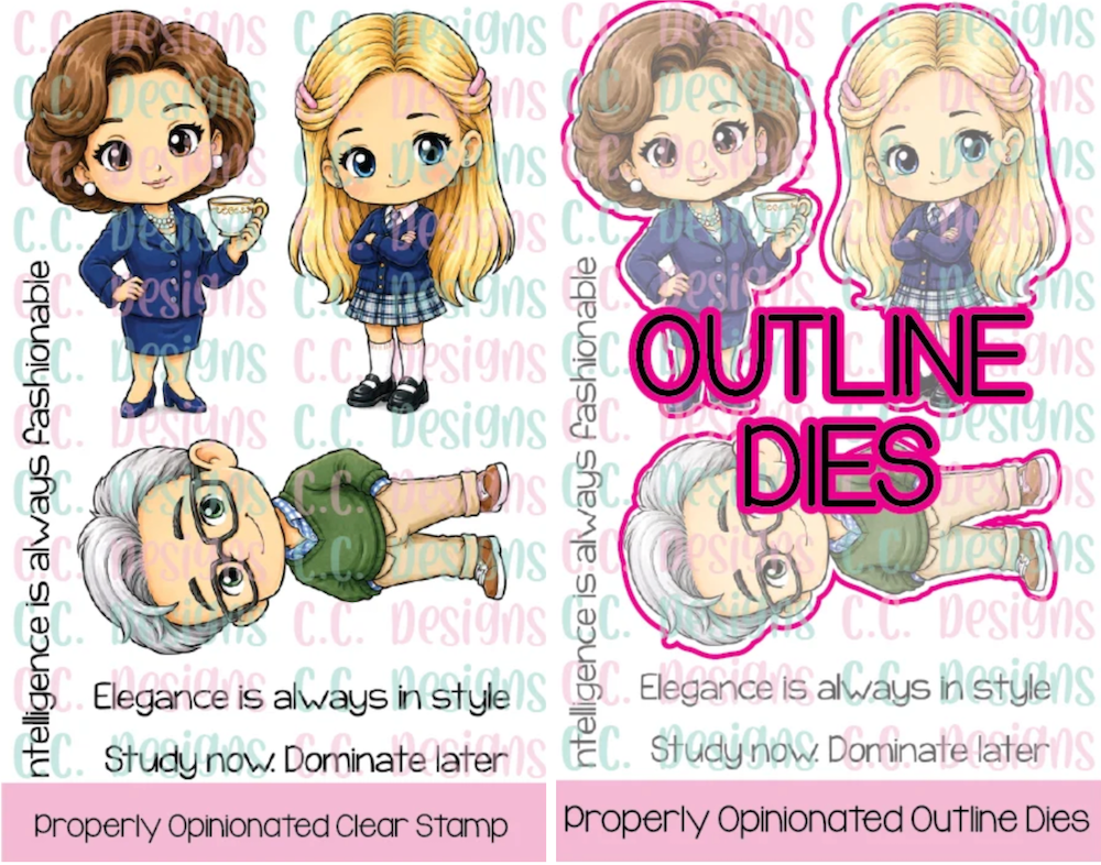 C.C. Designs Properly Opinionated Stamps and Dies Bundle