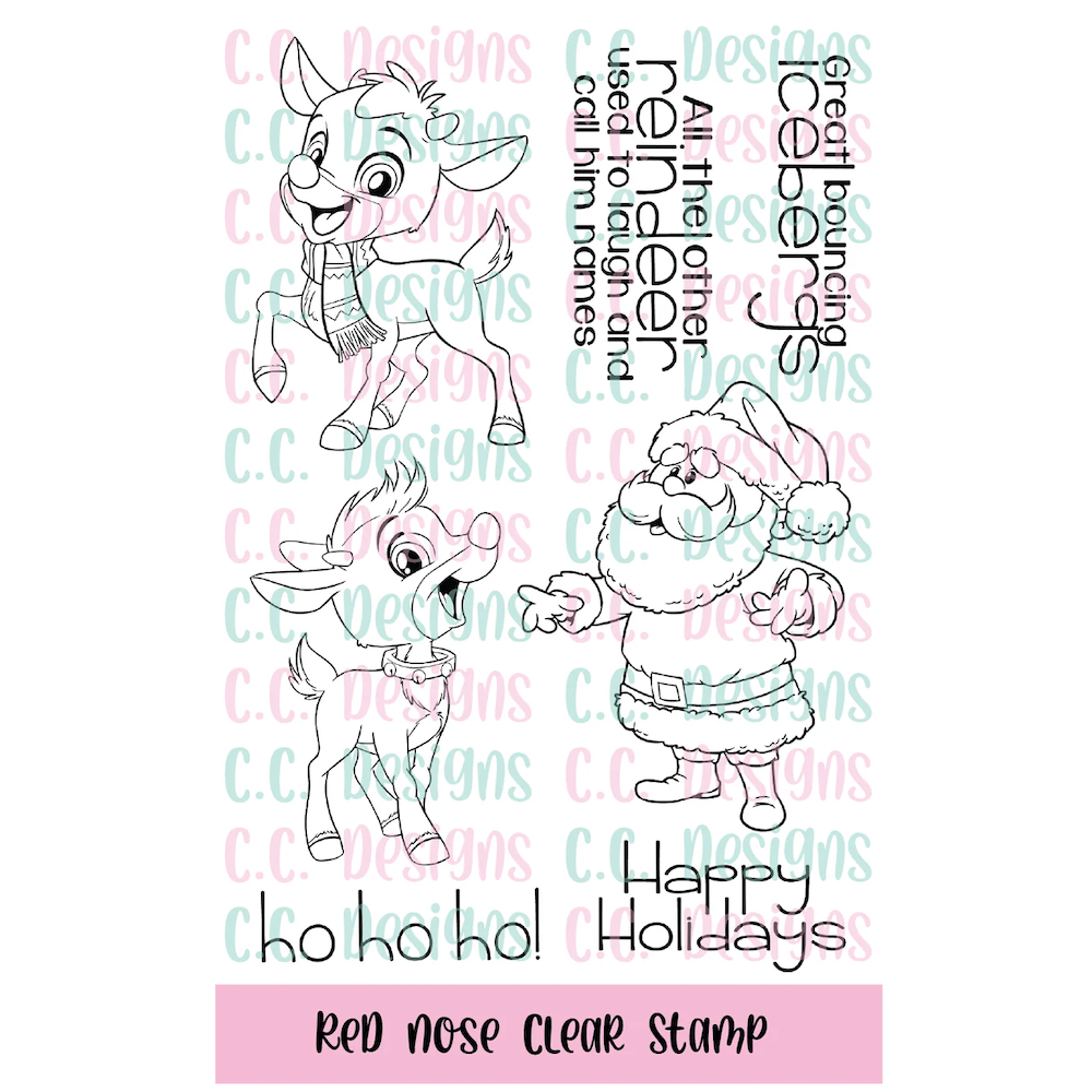 C.C. Designs Red Nose Clear Stamp Set ccd-0398
