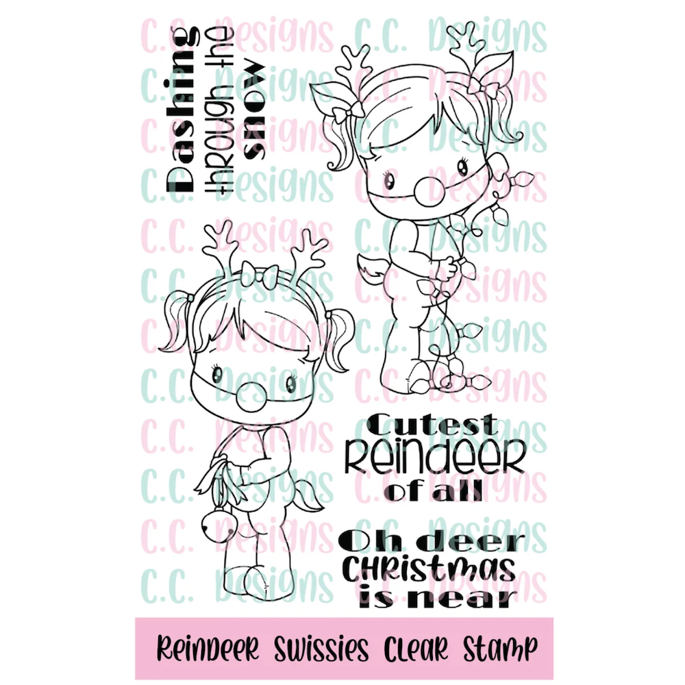 C.C. Designs Reindeer Swissie Clear Stamp Set ccd-0399