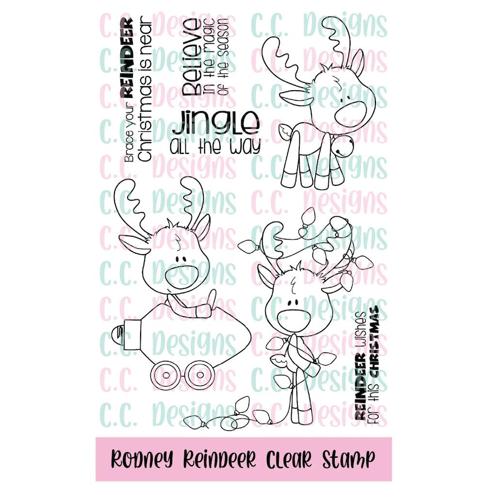 C.C. Designs Rodney Reindeer Clear Stamp Set ccd-0400