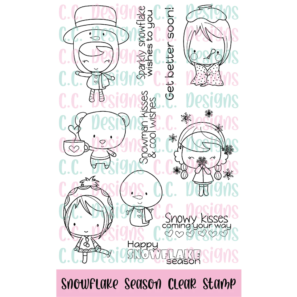 C.C. Designs Snowflake Season Clear Stamp Set ccd-0405