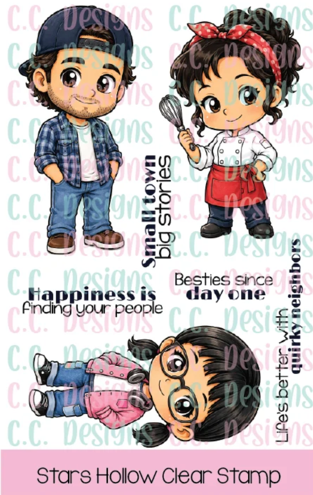 C.C. Designs Stars Hollow Clear Stamp Set ccd-0437