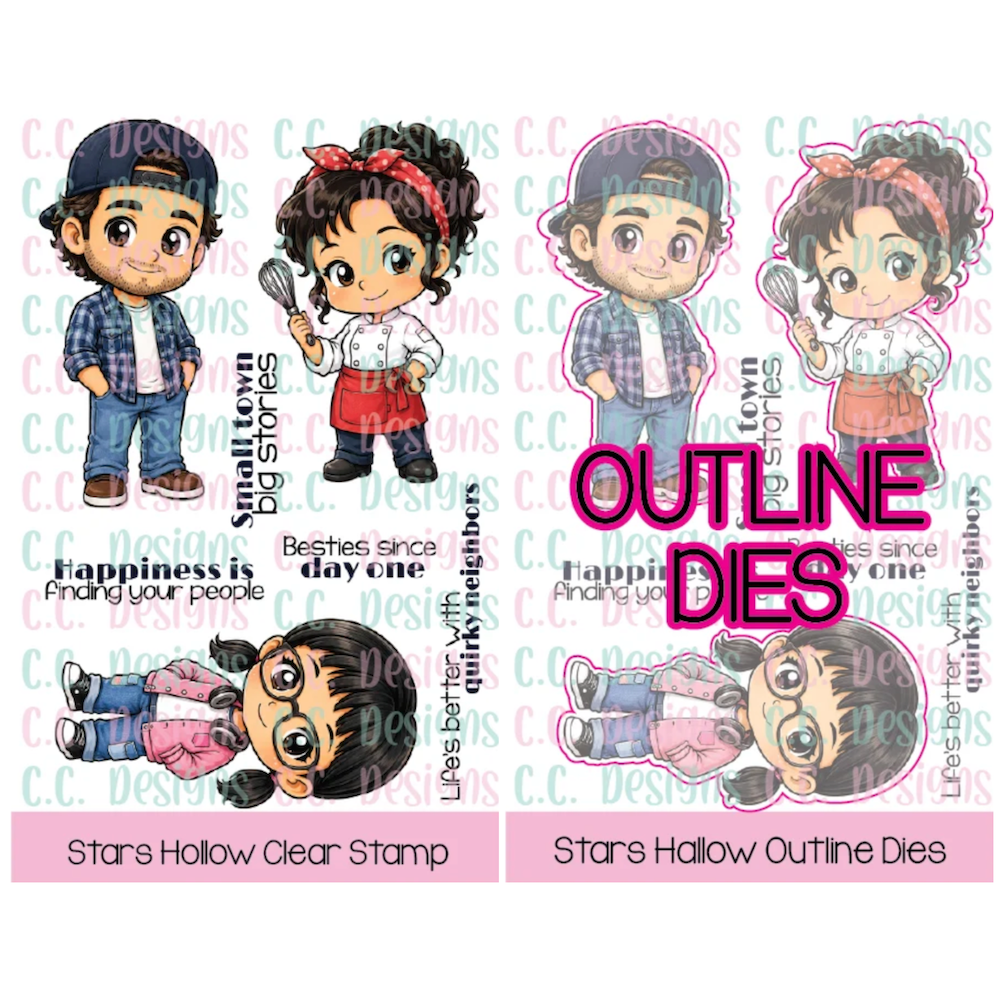 C.C. Designs Stars Hollow Stamps and Dies Bundle