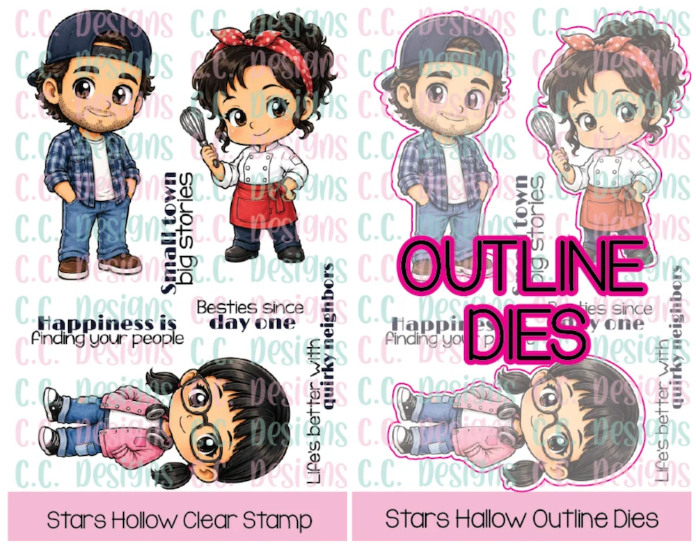 C.C. Designs Stars Hollow Stamps and Dies Bundle