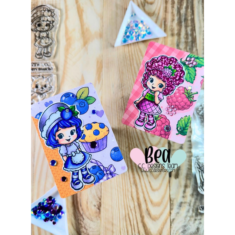 C.C. Designs Strawberry Delight Clear Stamp Set ccd-0429 bea 