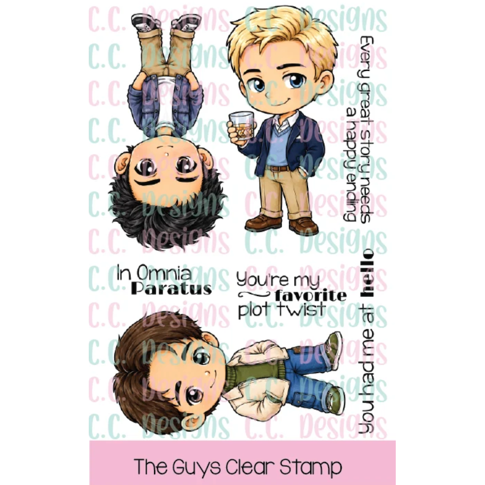 C.C. Designs The Guys Clear Stamp Set ccd-0440