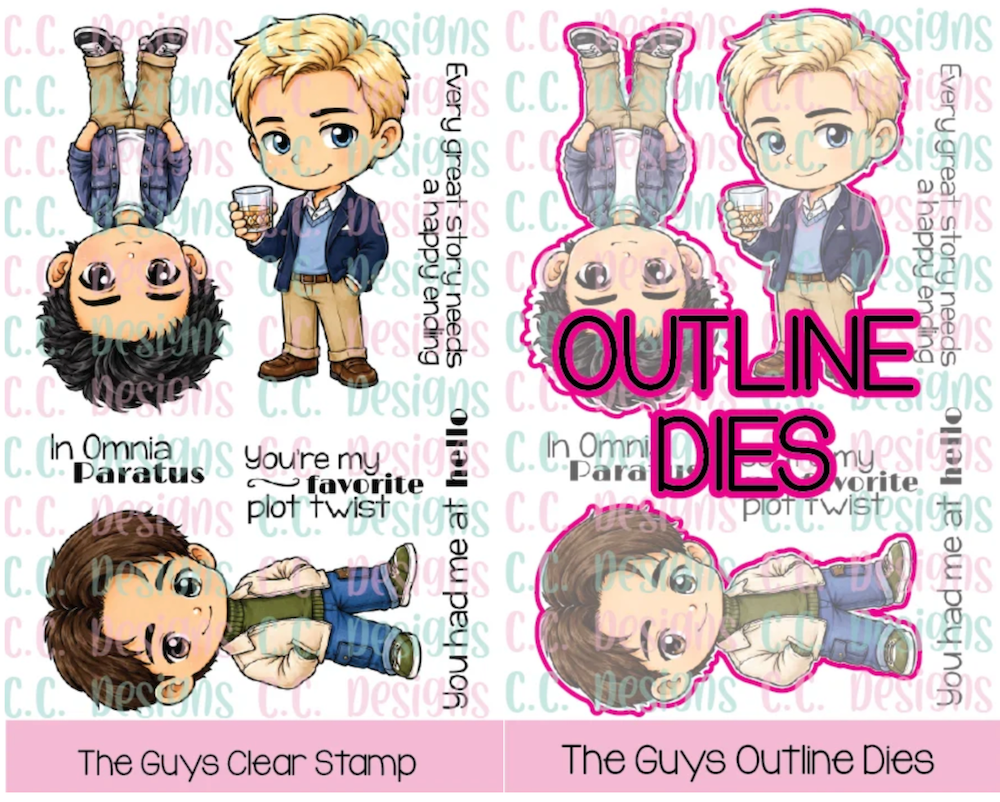 C.C. Designs The Guys Stamps and Dies Bundle