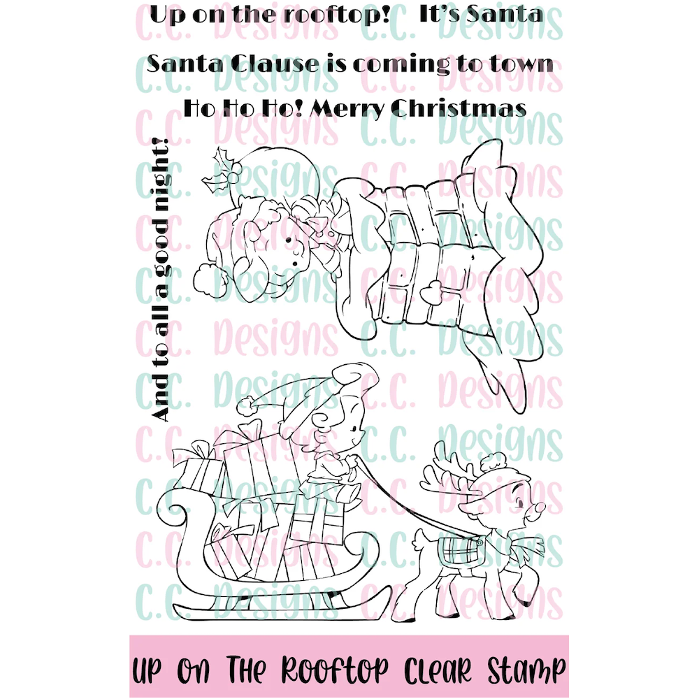 C.C. Designs Up On The Roof Top Clear Stamp Set ccd-368