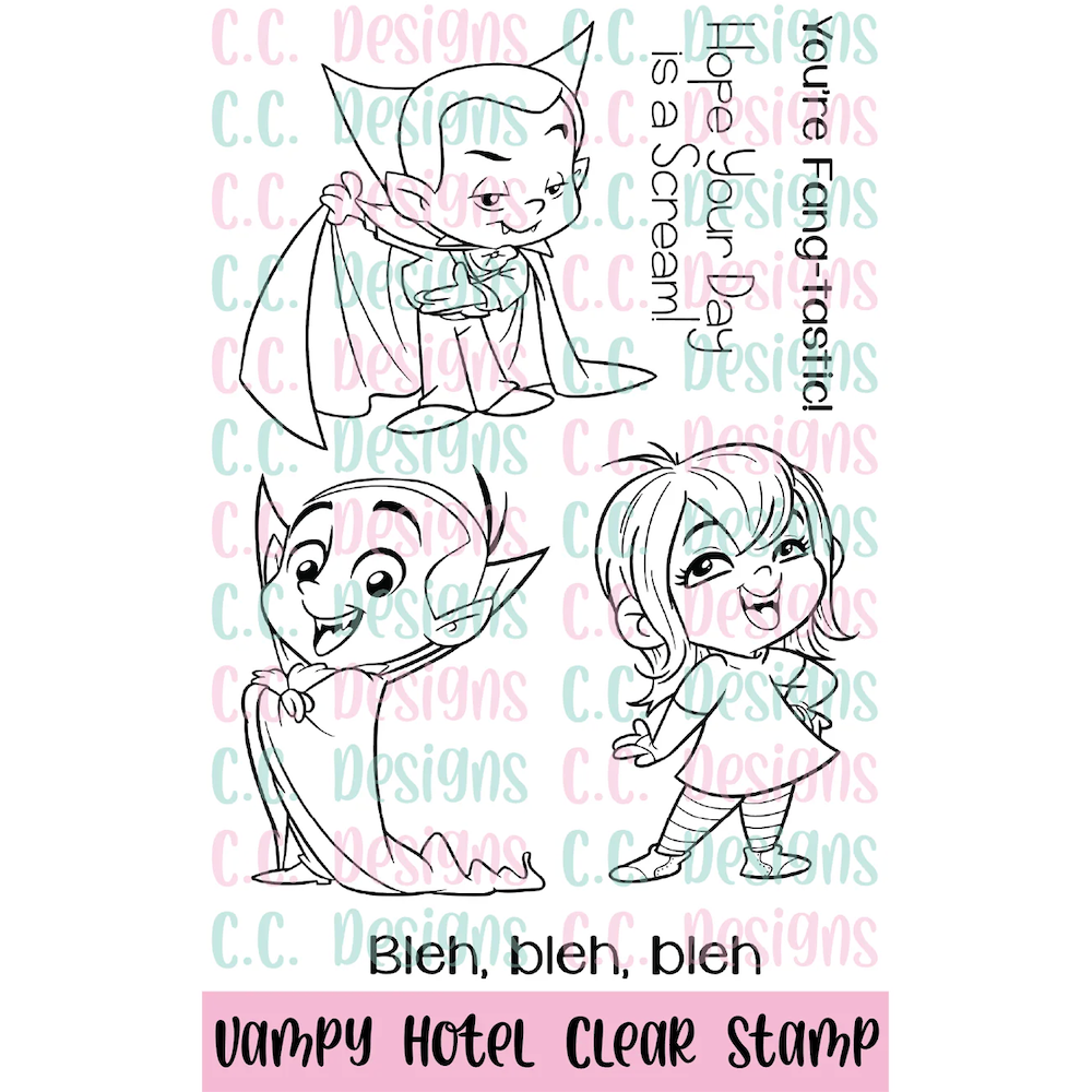 C.C. Designs Vampy Hotel Clear Stamp Set ccd-0388