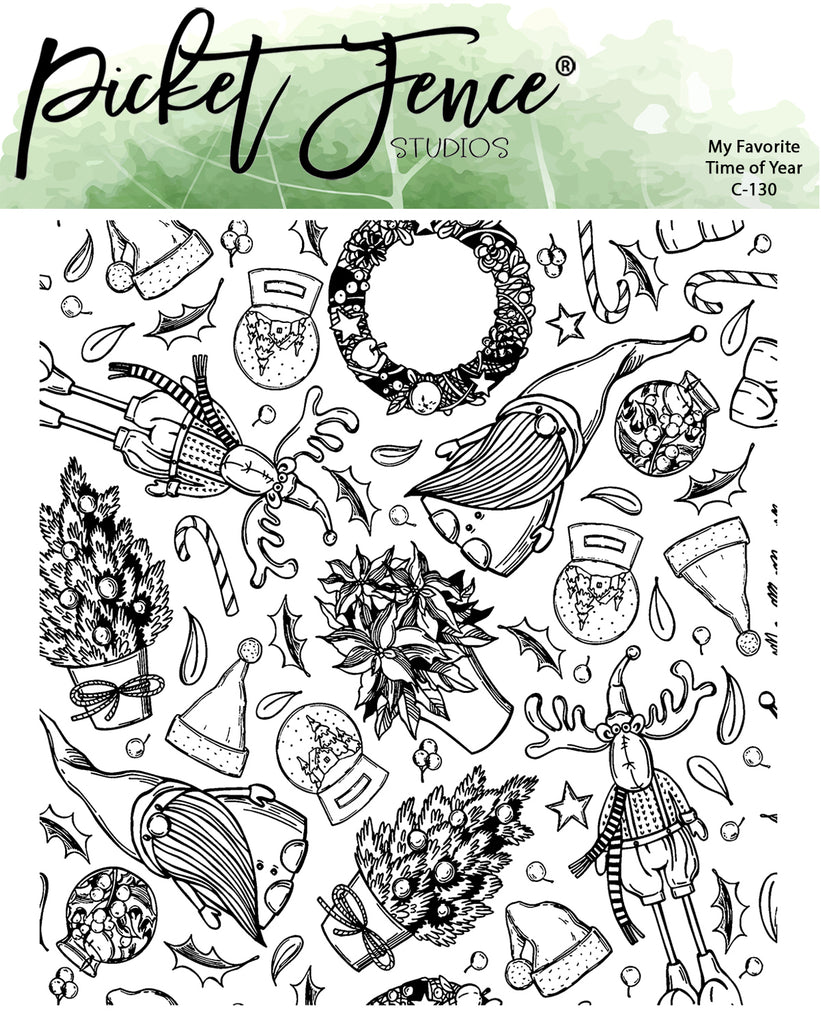 Picket Fence Studios My Favorite Time of Year Clear Stamp c-130