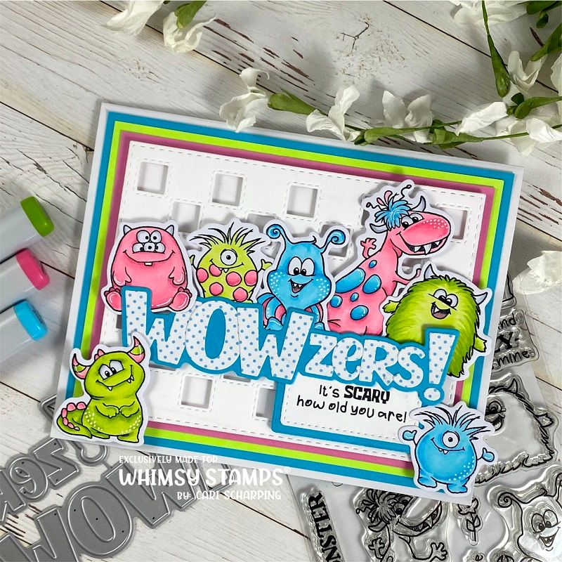 Whimsy Stamps Monster Cuties Clear Stamps C1416 Scary