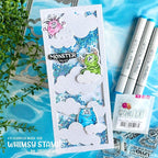 Whimsy Stamps Monster Cuties Clear Stamps C1416 Hugs