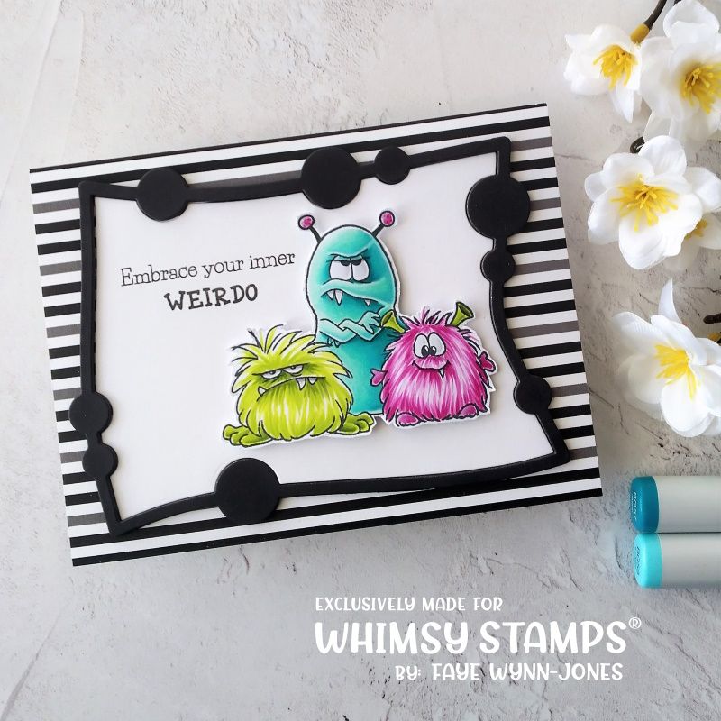 Whimsy Stamps Monster Daze Clear Stamps C1417 Weird