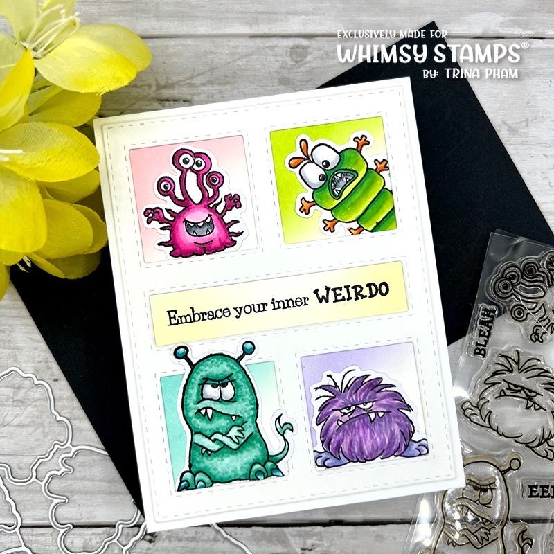 Whimsy Stamps Monster Daze Clear Stamps C1417 Monsters
