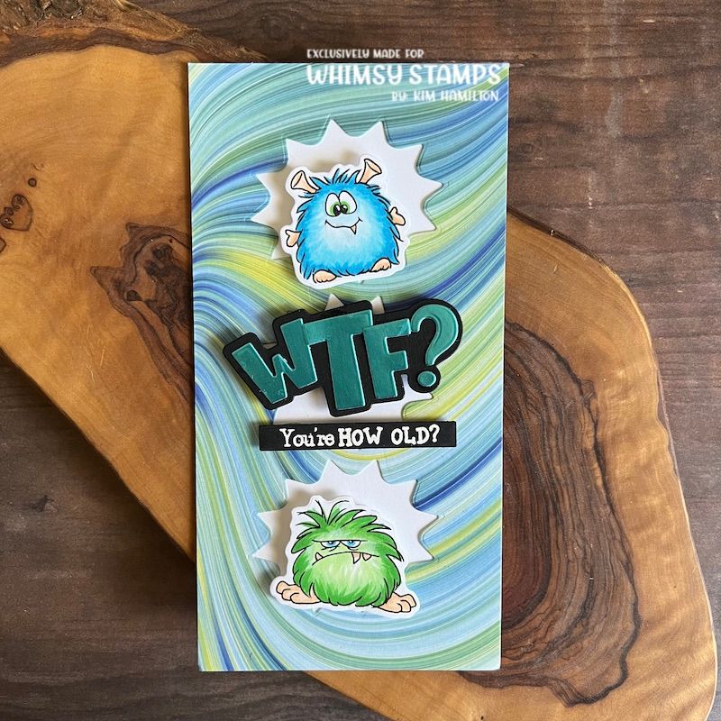 Whimsy Stamps Monster Daze Clear Stamps C1417 WTF