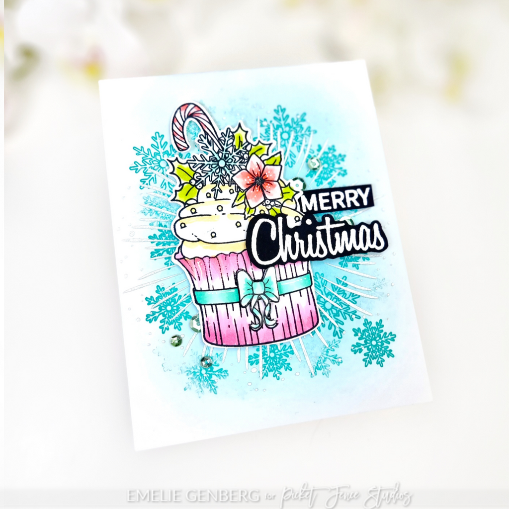 Picket Fence Studios Sweet Holiday Clear Stamps c-165 cupcake