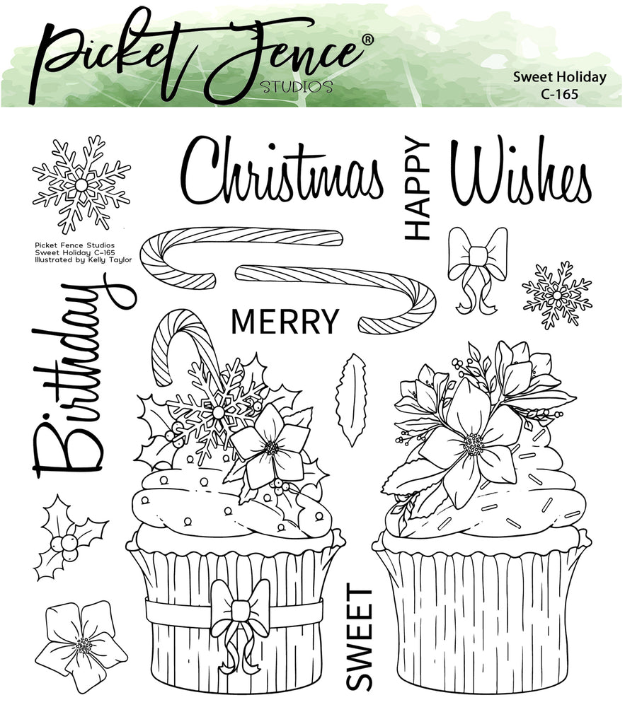 Picket Fence Studios Sweet Holiday Clear Stamps c-165