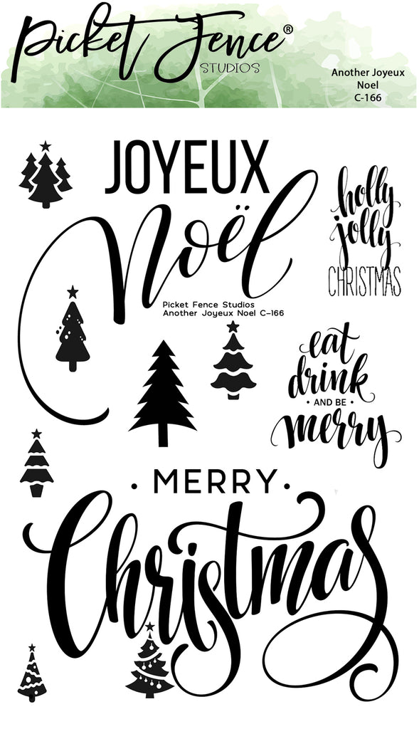 Picket Fence Studios Another Joyeux Noel Clear Stamps c-166
