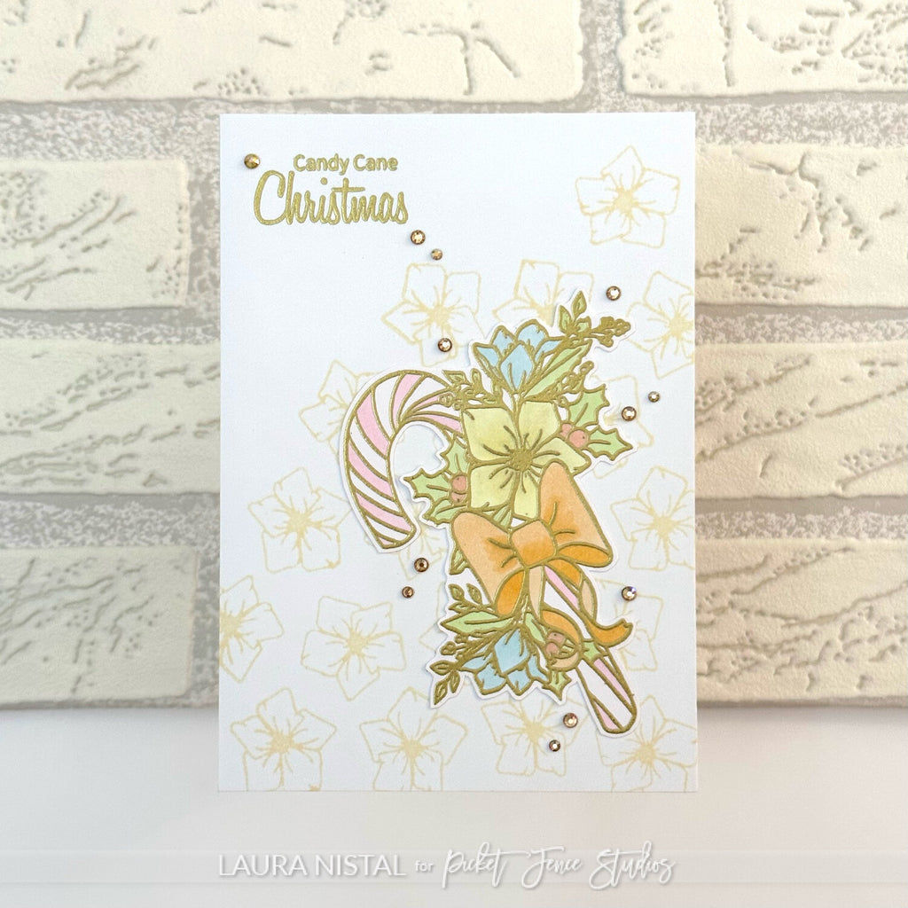 Picket Fence Studios Candy Cane Christmas Clear Stamps c-168 holiday candy