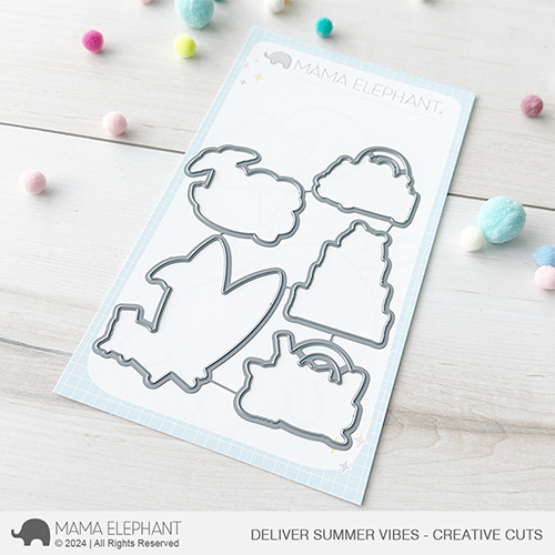 Mama Elephant Deliver Summer Vibes Clear Stamp and Die Set*