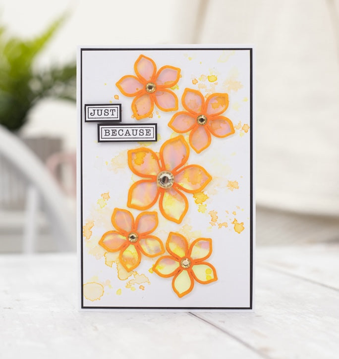 Crafter's Companion Coral Illusion Film cc-ilf-cor just because flower card