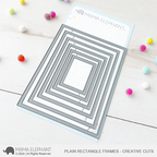 Mama Elephant Plain Rectangle Frames Creative Cuts Steel Dies