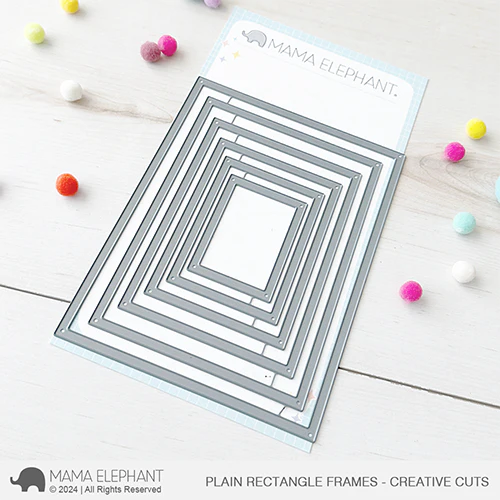 Mama Elephant Plain Rectangle Frames Creative Cuts Steel Dies