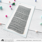 Mama Elephant Spring Banner Greetings Creative Cuts Steel Dies