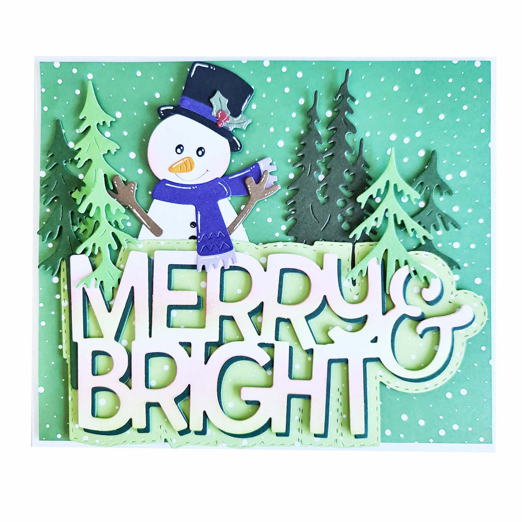 Studio Light Trees Essentials Dies ccl-es-cd688 merry snowman card
