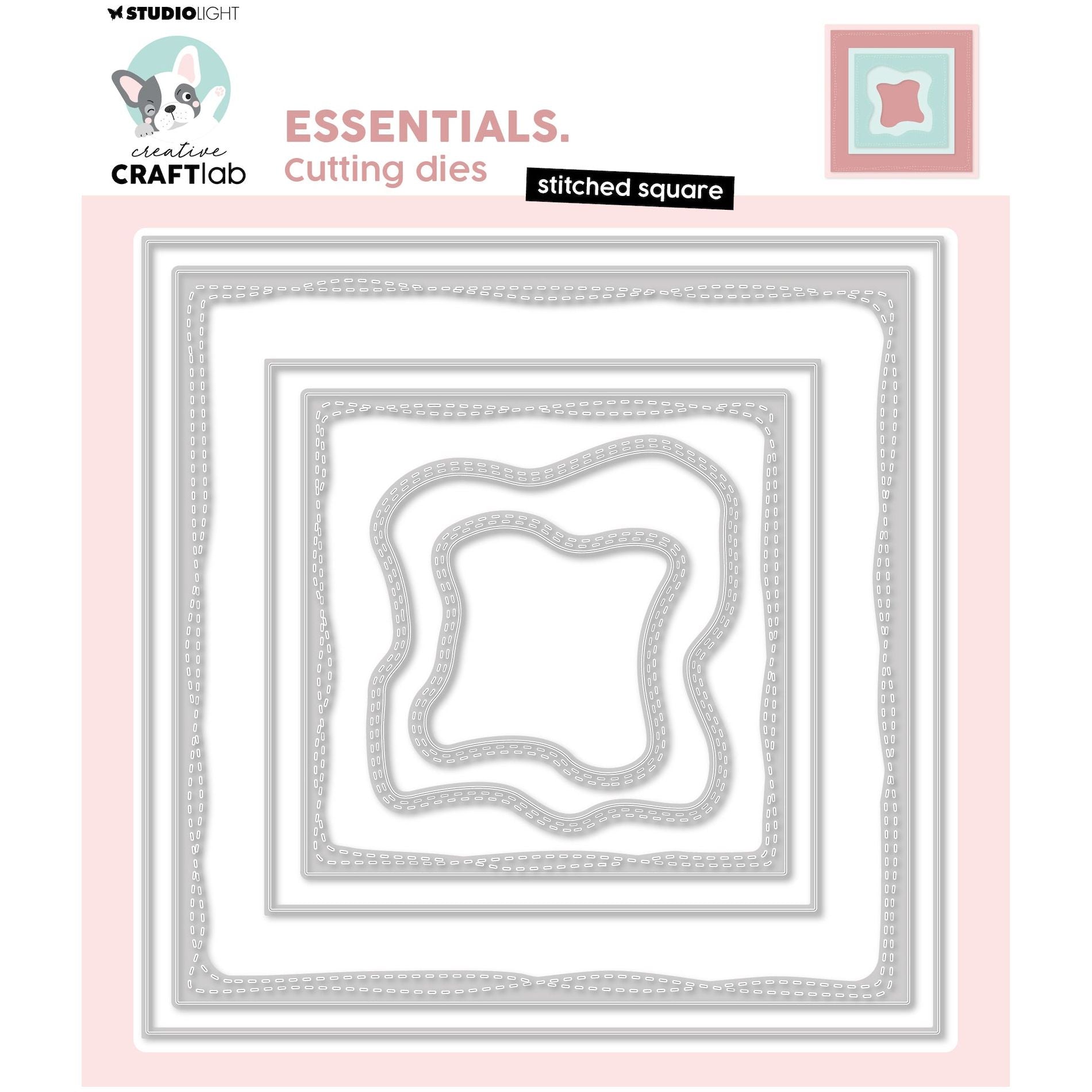 Studio Light Stitched Square Essentials Dies ccl-es-cd761