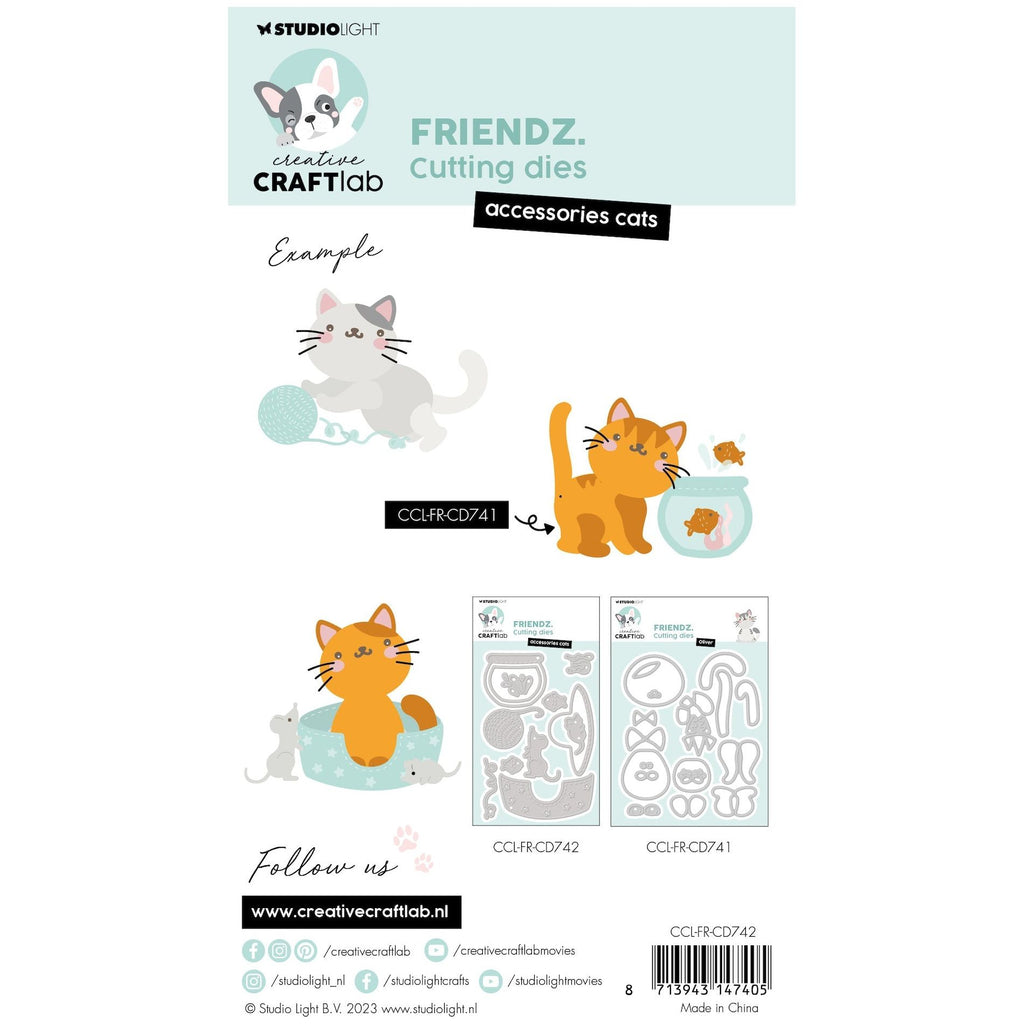 Studio Light Accessories Cats Friendz Dies ccl-fr-cd742 package back