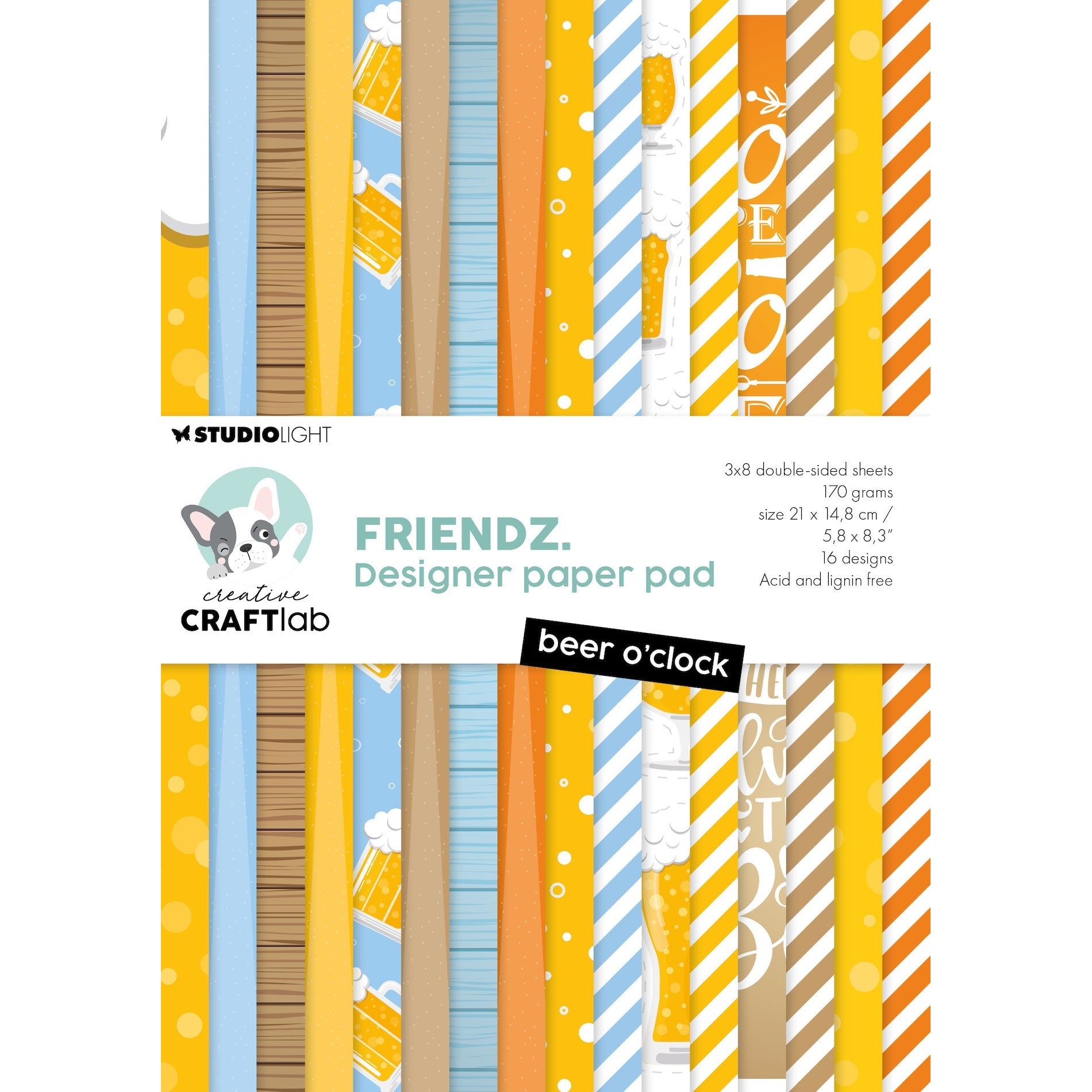 Studio Light Beer O'Clock Friendz Paper ccl-fr-dpp179*