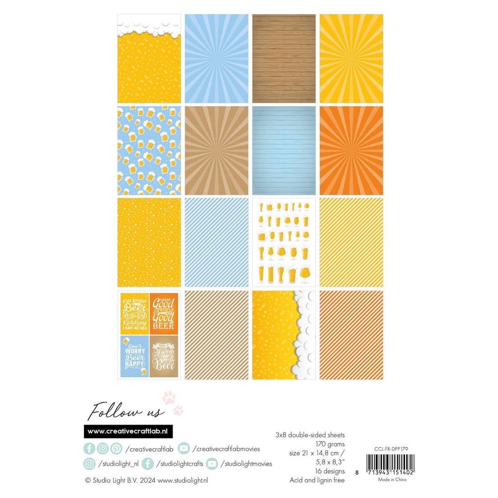 Studio Light Beer O'Clock Friendz Paper ccl-fr-dpp179*