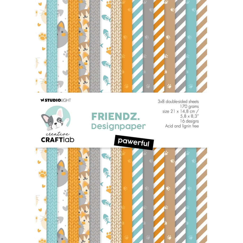 Studio Light Pawerful Friendz Paper ccl-fr-pp119
