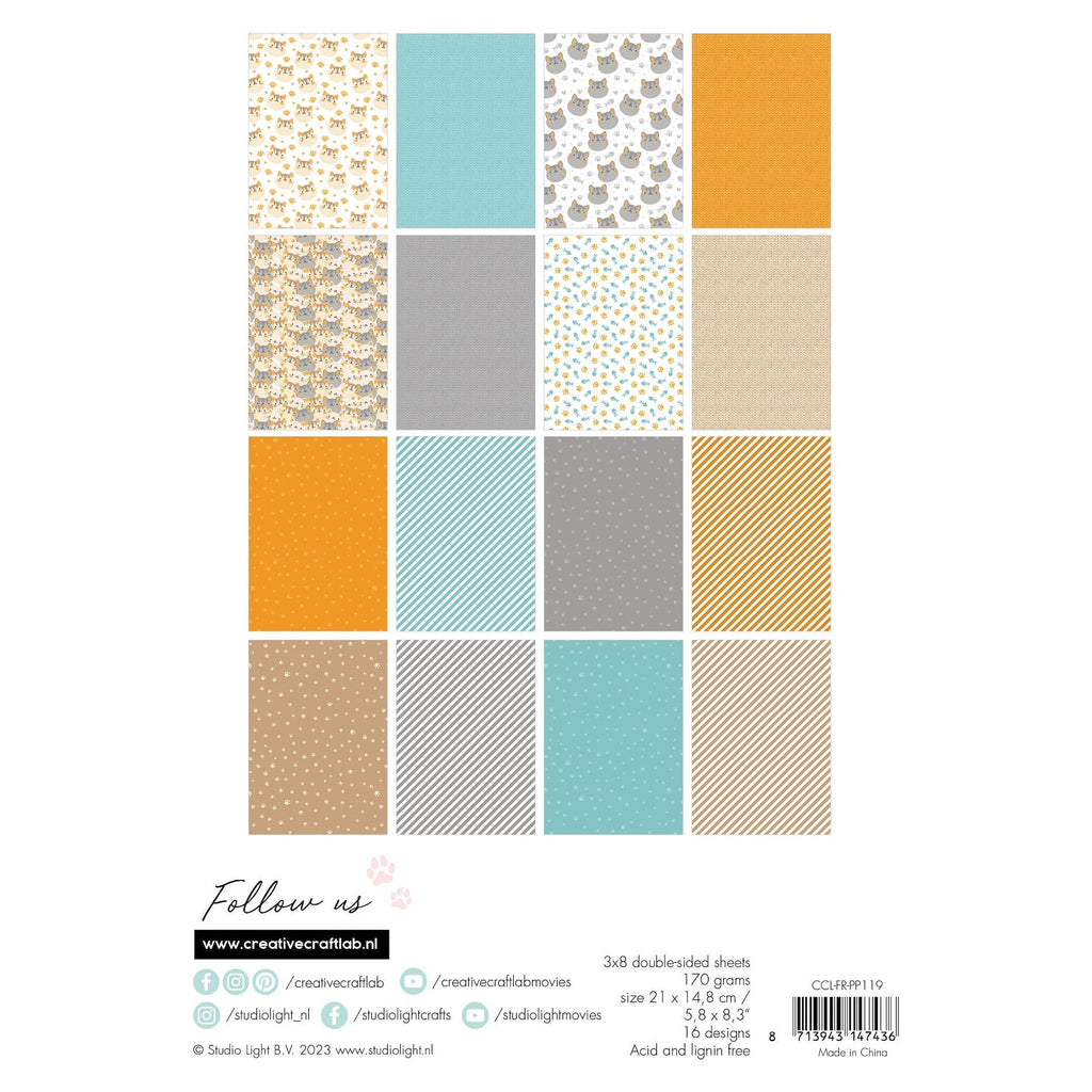 Studio Light Pawerful Friendz Paper ccl-fr-pp119 sheets