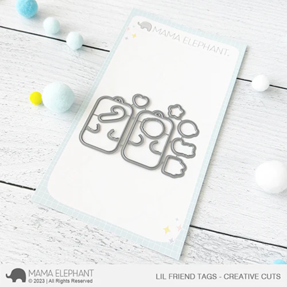 Mama Elephant Lil Friends Tags Creative Cuts Steel Dies