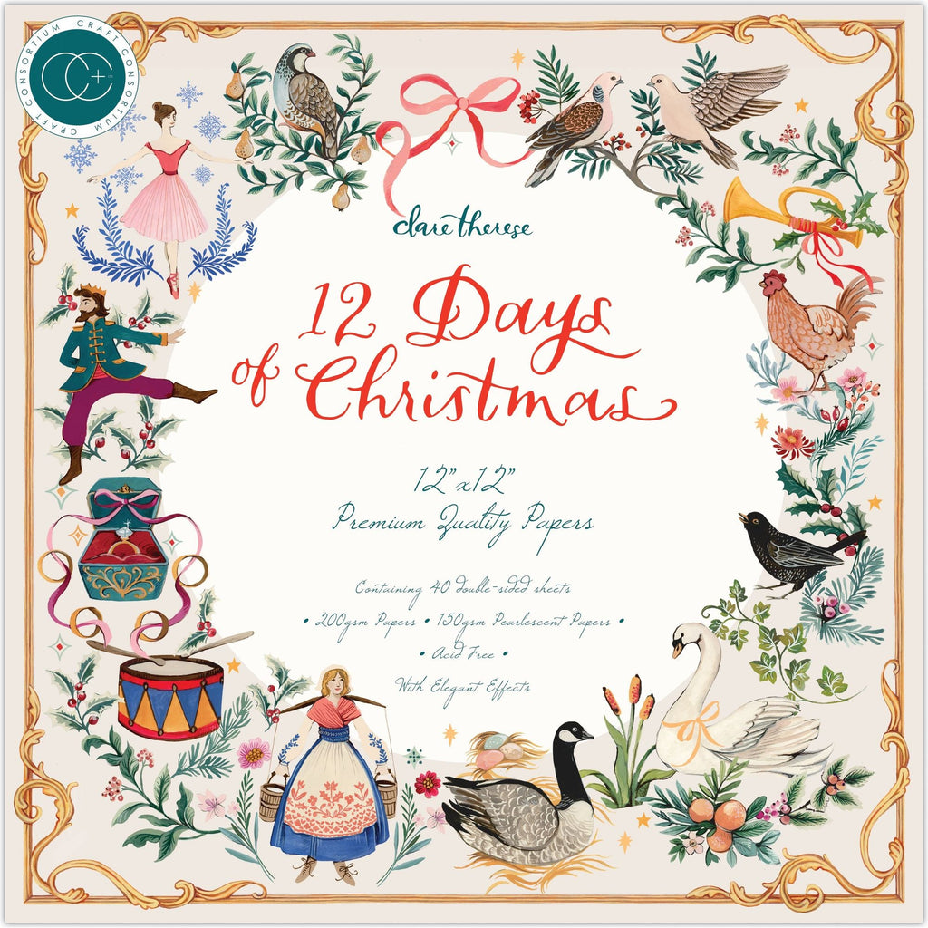 Craft Consortium 12 Days of Christmas 12 x 12 inch Paper Pad CCPPAD044