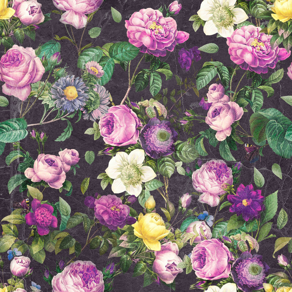 Tim Holtz Fabric By The Yard Purple Flower Shop ccth031 Eclectic Elements Canvas