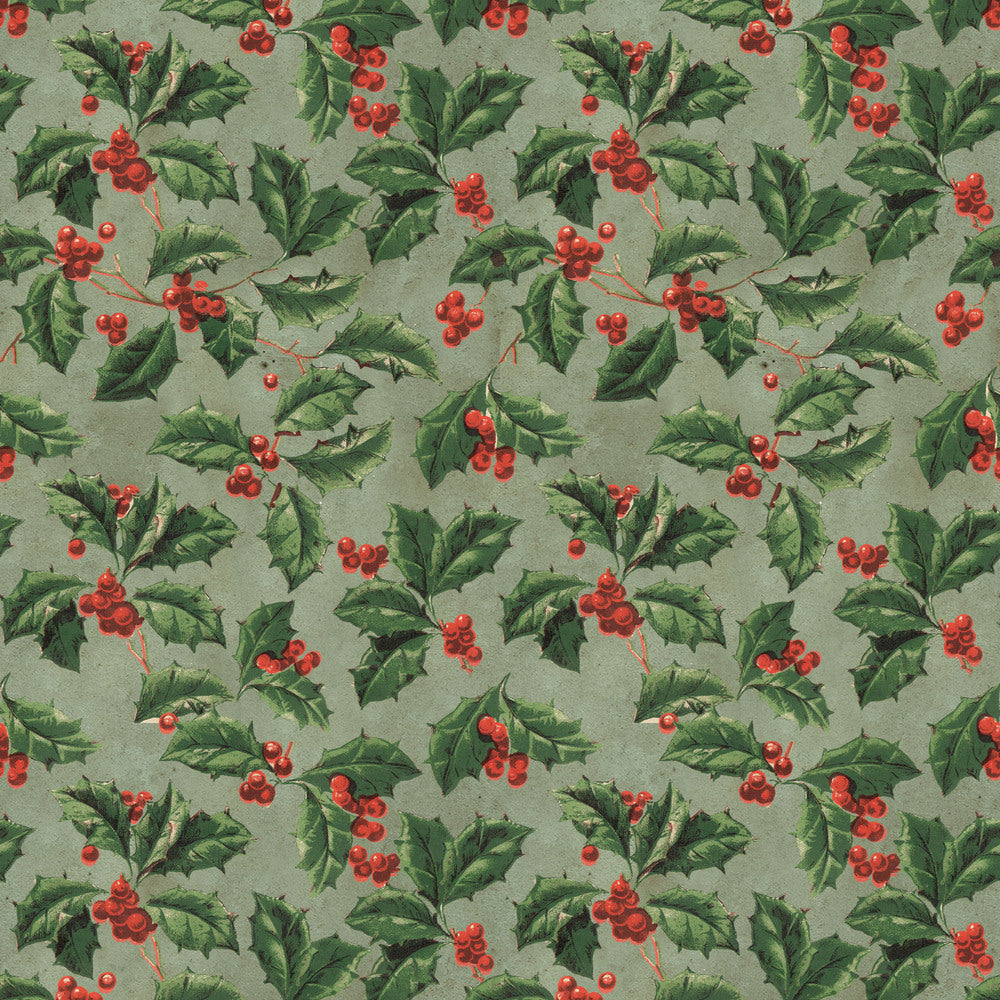 Tim Holtz Fabric By The Yard Christmas Holly ccth037 Eclectic Elements Canvas