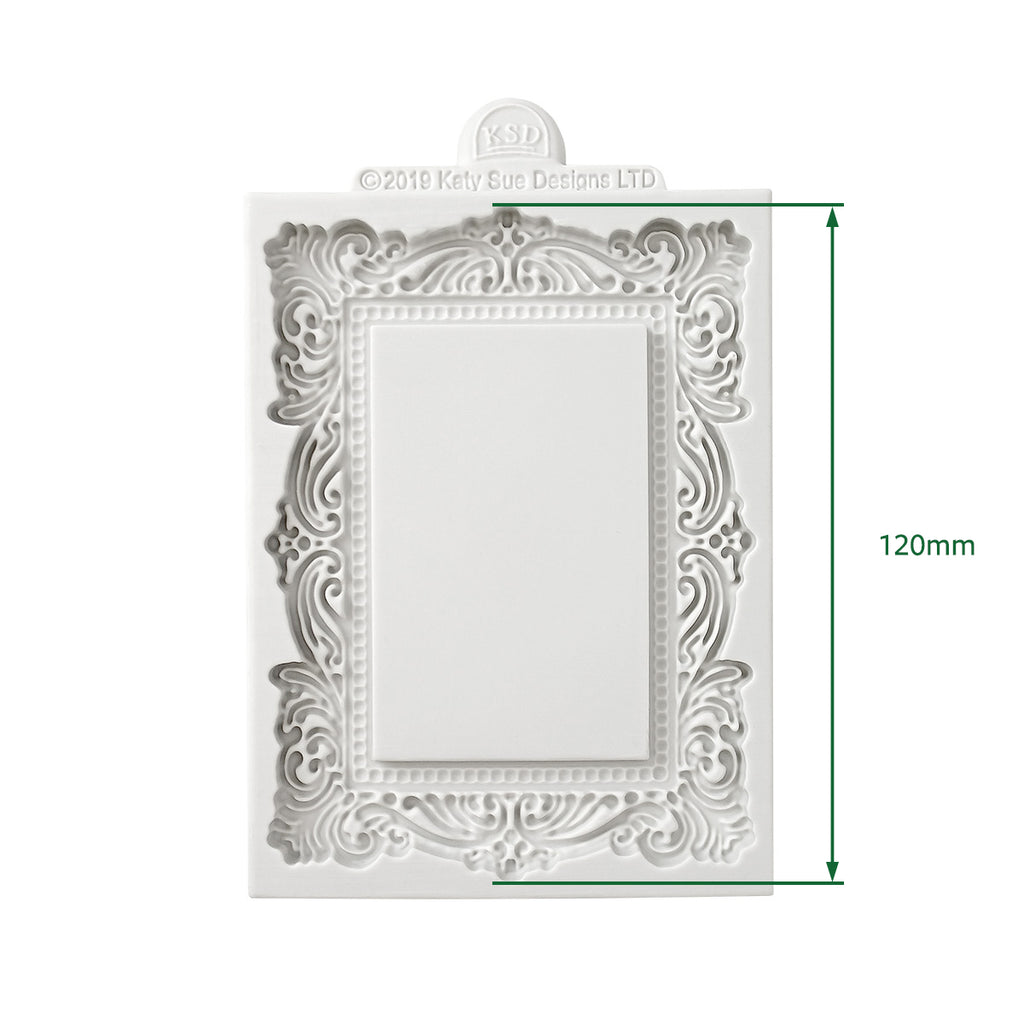 Cosmic Shimmer Large Vintage Frame Silicone Mould ce0104-cs dimensions
