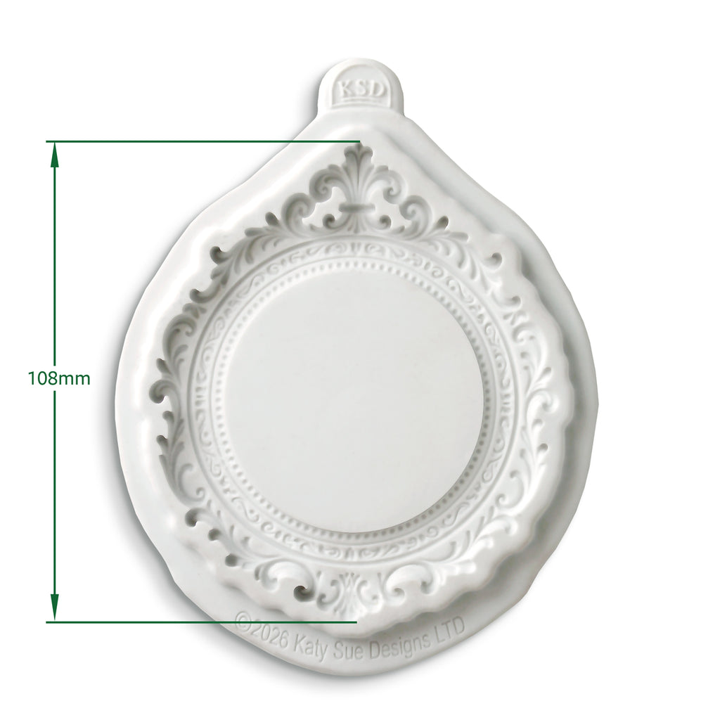 Cosmic Shimmer Regency Crest Frame Silicone Mould ce0163-cs mold dimensions