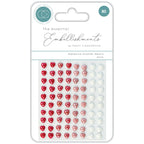 Craft Consortium Adhesive Enamel Hearts Stickers ceadot001